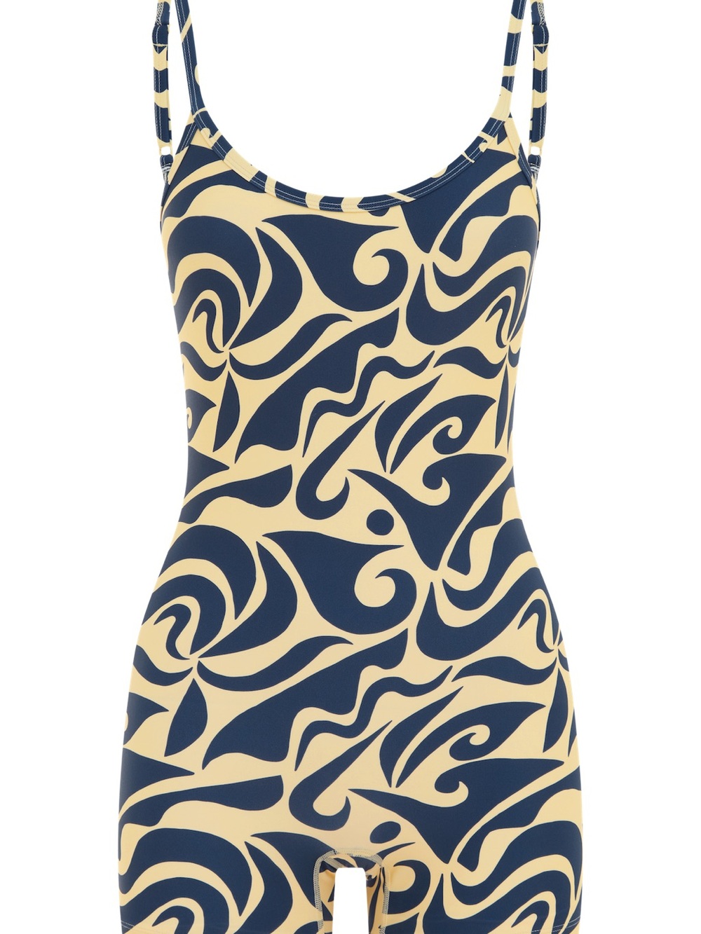 Hawkins Bodysuit  Women’s Navy and Cream Patterned